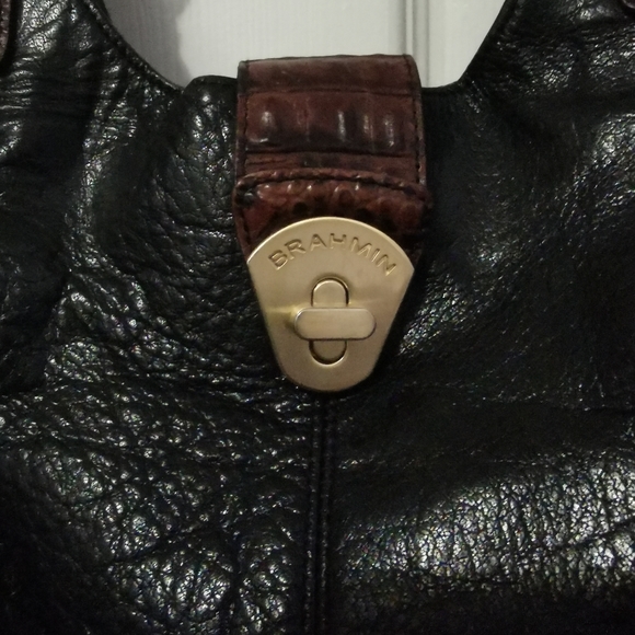 Vintage Brahmin black & brown leather purse, great condition - Picture 3 of 9